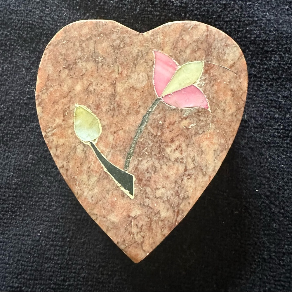 Vintage Fetco Soapstone Jewelry/Trinket Box